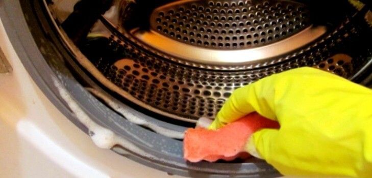 como limpiar la goma interior de una lavadora